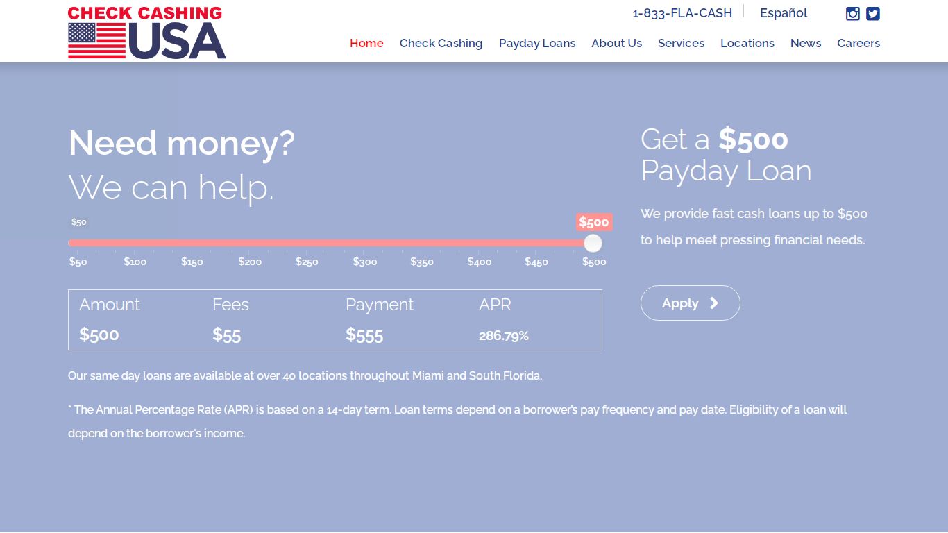 Check Cashing USA - Fast Cash with No Credit Check Loans