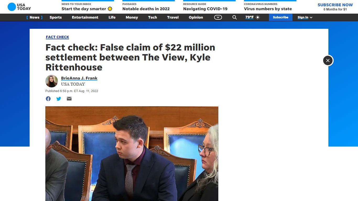 Fact check: False claim Rittenhouse, The View settled for $22 million